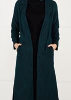 Vêtements hijab BLEU VESTE AVEC CEINTURE 5825 