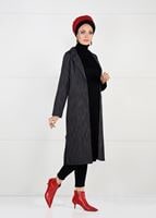 Hijab clothing GREY BELTED JACKET 5825 