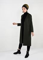 Hijab clothing KHAKI BELTED JACKET 5825 