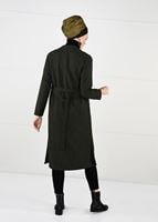 Vêtements hijab KAKI VESTE AVEC CEINTURE 5825 