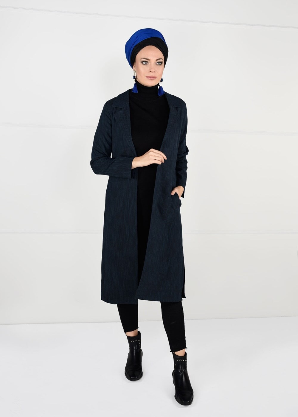 Hijab clothing GREEN BELTED JACKET 5825 