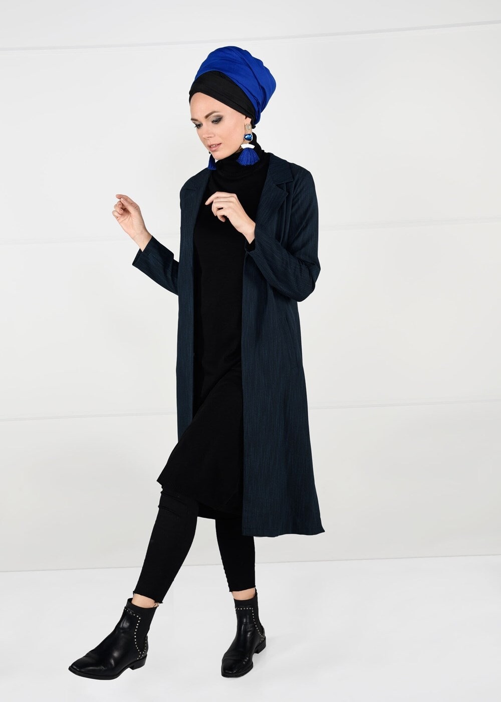 Hijab clothing GREEN BELTED JACKET 5825 