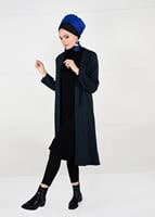 Hijab clothing GREEN BELTED JACKET 5825 