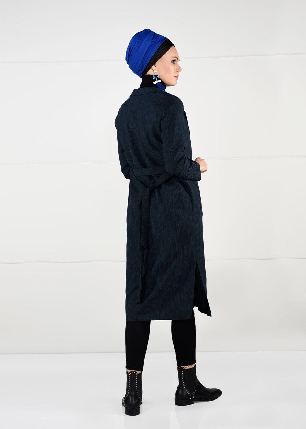 Hijab clothing GREEN BELTED JACKET 5825 