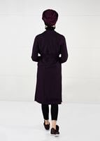 Vêtements hijab PRUNE VESTE AVEC CEINTURE 5825 