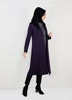 Tesettür giyim MOR OMUZLARI BONCUK İŞLEMELİ 2Lİ TUNİK TAKIM 6057
