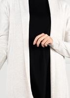 Tesettür giyim BEJ ŞAL YAKA TRİKO HIRKA 6219 