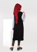 Tesettür giyim SİYAH FERMUARLI EŞOFMAN TUNİK 6609 