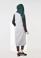 Vêtements hijab GRIS TUNIQUE EN SPORT À ZIPPÉE 6609