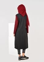 Hijab clothing GREY ZIPPED SPORT TUNIC 6609