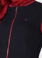 Vêtements hijab BLEU MARINE TUNIQUE EN SPORT À ZIPPÉE 6609