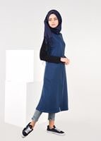 Tesettür giyim LACİVERT FERMUARLI EŞOFMAN TUNİK 6609 