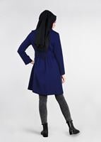 Tesettür giyim LACİVERT DÜĞMELİ KRUVAZE TRENÇKOT 03107 