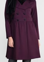 Tesettür giyim MÜRDÜM DÜĞMELİ KRUVAZE TRENÇKOT 03107 