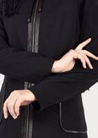 Tesettür giyim SİYAH BİYE DETAYLI YAKASI BAĞCIKLI TRENÇKOT 1871