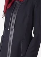 Tesettür giyim LACİVERT BİYE DETAYLI YAKASI BAĞCIKLI TRENÇKOT 1871