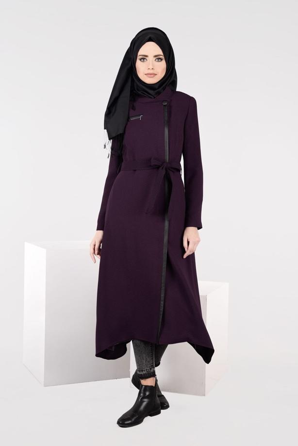 Hijab clothing  TAPE DETAILED TRENCH-COAT 1924 - TRENDTESETTÜR