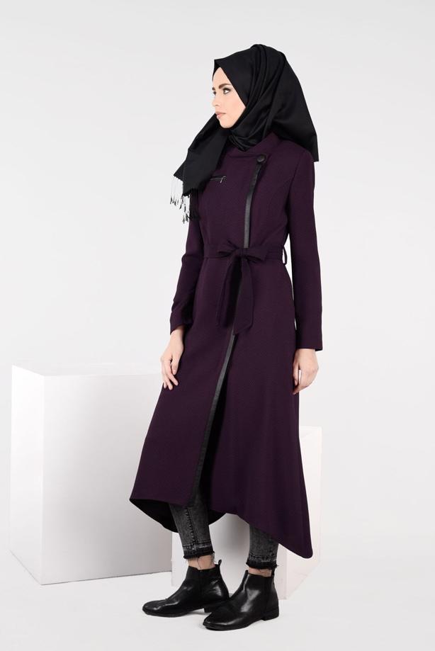 Vêtements hijab  TAPE DETAILED TRENCH-COAT 1924 - TRENDTESETTÜR
