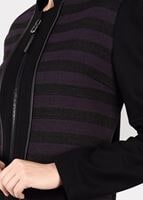 Tesettür giyim MOR ÇİZGİLİ TRENÇKOT 1936