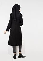 Tesettür giyim HAKİ ÇİZGİLİ TRENÇKOT 1936