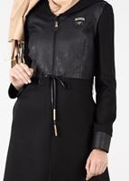 Tesettür giyim SİYAH BELDEN BAĞCIKLI ARMALI TRENÇKOT 1941 