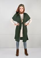 Tesettür giyim HAKİ YARASA KOL FİTİLLİ HIRKA 71251 