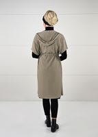 Tesettür giyim VİZON YARASA KOL FİTİLLİ HIRKA 71251 