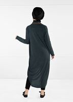 Tesettür giyim GRİ YAKASI ŞERİTLİ HIRKA 90651