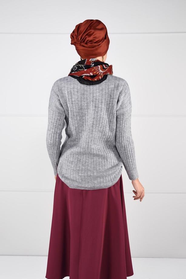 Vêtements hijab  CREW-NECK KNIT SWEATER 3091 - TRENDTESETTÜR