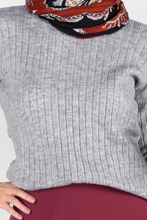 Vêtements hijab  CREW-NECK KNIT SWEATER 3091 - TRENDTESETTÜR