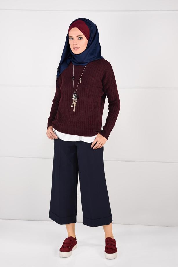 Vêtements hijab  CREW-NECK KNIT SWEATER 3091 - TRENDTESETTÜR