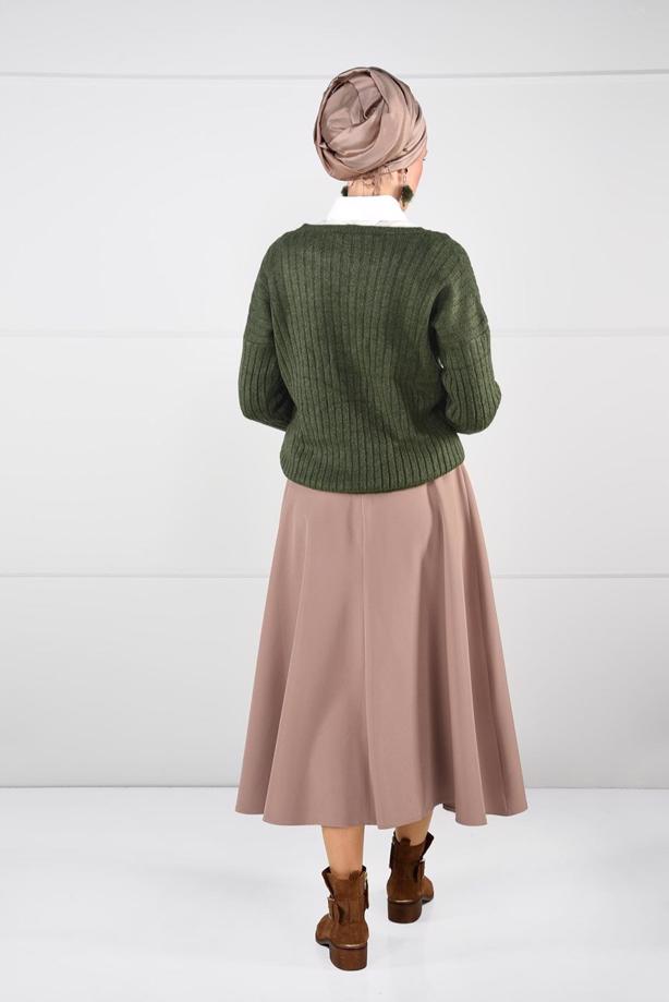 Vêtements hijab  CREW-NECK KNIT SWEATER 3091 - TRENDTESETTÜR