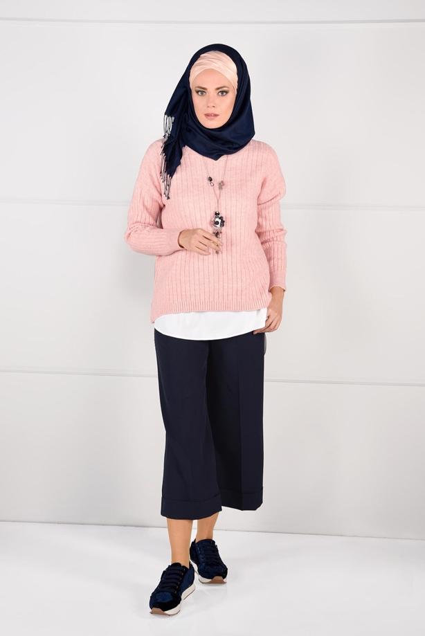 Vêtements hijab  CREW-NECK KNIT SWEATER 3091 - TRENDTESETTÜR