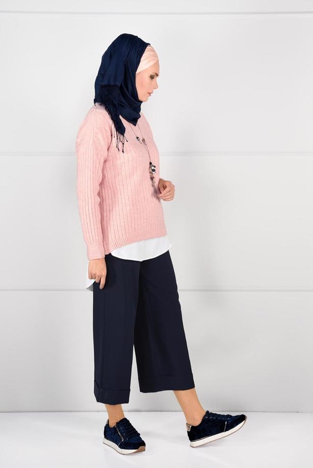 Vêtements hijab  CREW-NECK KNIT SWEATER 3091 - TRENDTESETTÜR