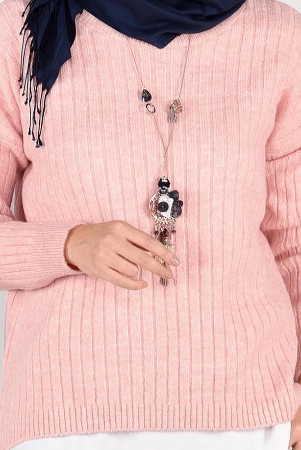 Vêtements hijab  CREW-NECK KNIT SWEATER 3091 - TRENDTESETTÜR