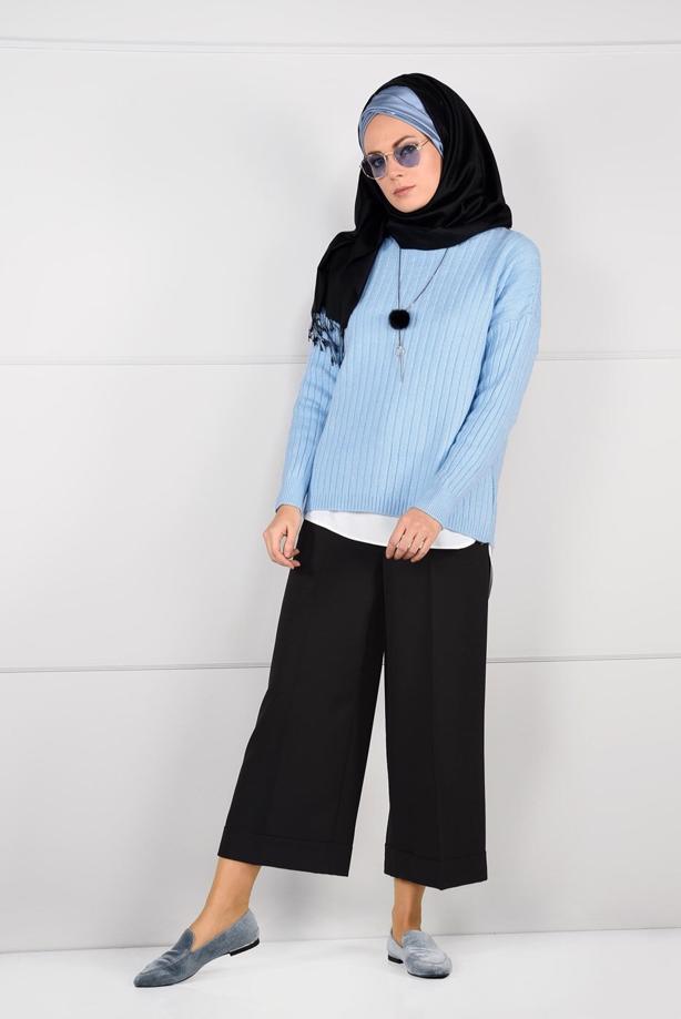 Vêtements hijab  CREW-NECK KNIT SWEATER 3091 - TRENDTESETTÜR