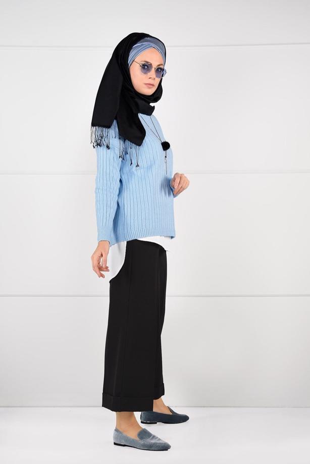 Vêtements hijab  CREW-NECK KNIT SWEATER 3091 - TRENDTESETTÜR