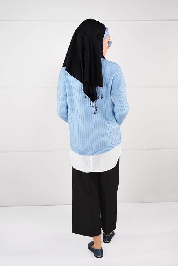 Vêtements hijab  CREW-NECK KNIT SWEATER 3091 - TRENDTESETTÜR
