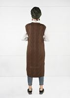 Tesettür giyim TABA YANLARI YIRTMAÇLI TRİKO SÜVETER 6907 