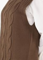 Tesettür giyim TABA YANLARI YIRTMAÇLI TRİKO SÜVETER 6907 