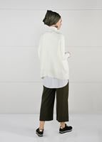 Hijab clothing ECRU MOCK-NECK OVERSIZE KNIT SWEATER 9101