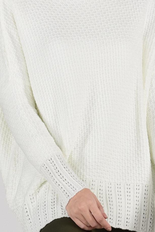 Vêtements hijab  MOCK-NECK OVERSIZE KNIT SWEATER 9101 - TRENDTESETTÜR