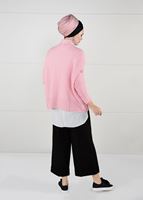 Hijab clothing PINK MOCK-NECK OVERSIZE KNIT SWEATER 9101