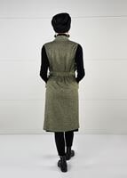 Tesettür giyim HAKİ CEPLERİ KÜRK DETAYLI LİKRALI YELEK 77931