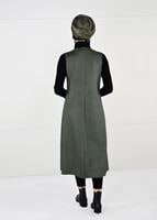 Vêtements hijab KAKI GILET EN DAIM 2390