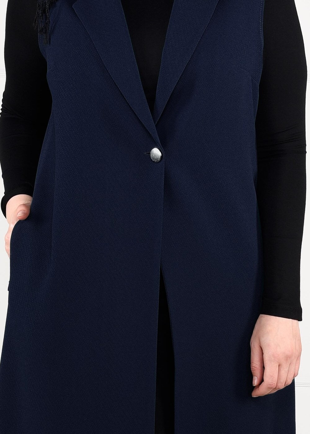 Vêtements hijab BLEU MARINE GILET À BOUTONNÉ 2641