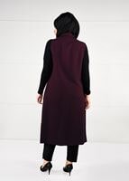 Vêtements hijab ROUGE BORDEAUX GILET À BOUTONNÉ 2641