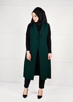 Hijab clothing GREEN BUTTONED VEST 2641 