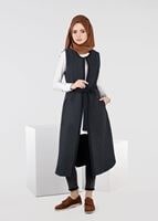 Tesettür giyim GRİ DESENLİ KUŞAKLI YELEK 4051 