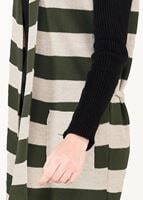 Tesettür giyim HAKİ ŞAL YAKA PÜSKÜLLÜ YELEK 4907 